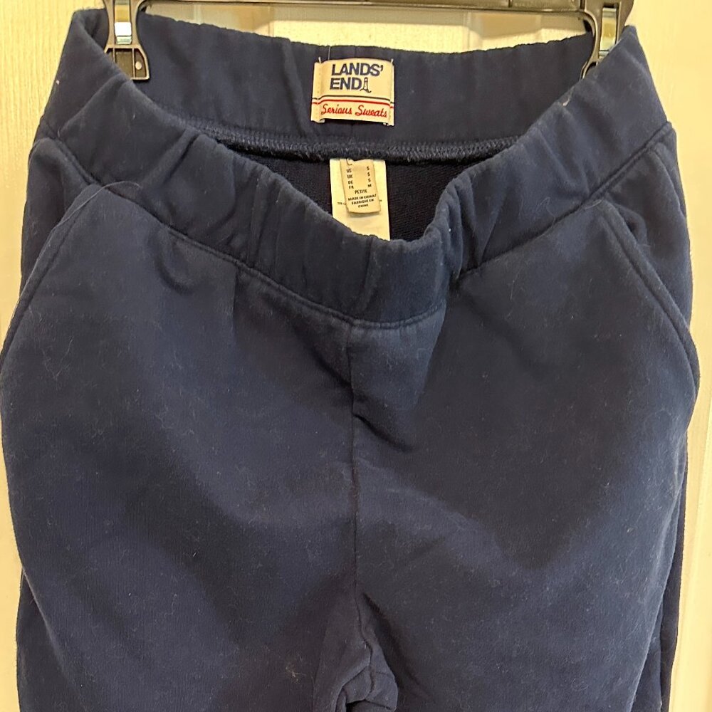 Lands' End Serious Sweats Petite Sweatpants - Size S - Navy Blue